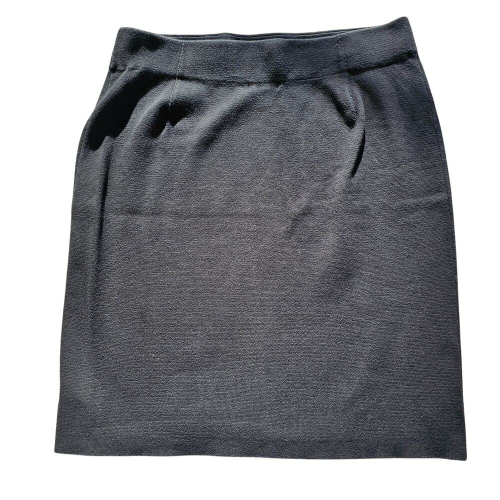 Chaps Black Cotton Blend Knee Length Sweater Skirt  Size XL